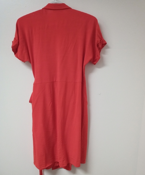 Orange wrap and orange floral strapless jumper - Picture 4 of 4